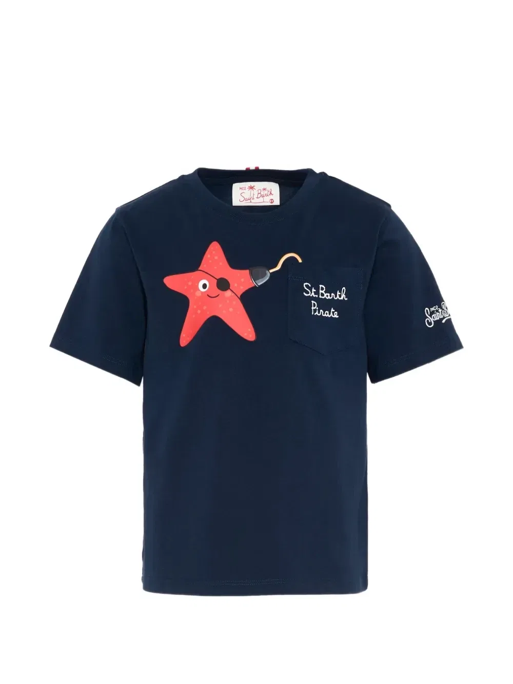 Футболка с нагрудным карманом MC2 Saint Barth Kids, синий