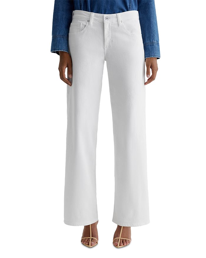 

Джинсы Adria Mid Rise Wide Leg в цвете Gallery White AG, белый