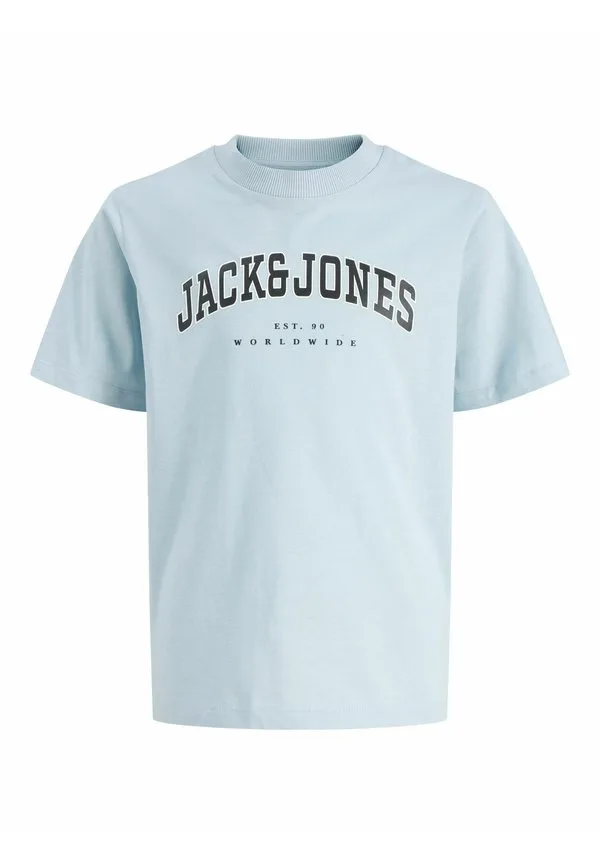 Футболка jjecaleb в стиле университетской формы с принтом на воротнике Jack & Jones Junior, Celestial Blue