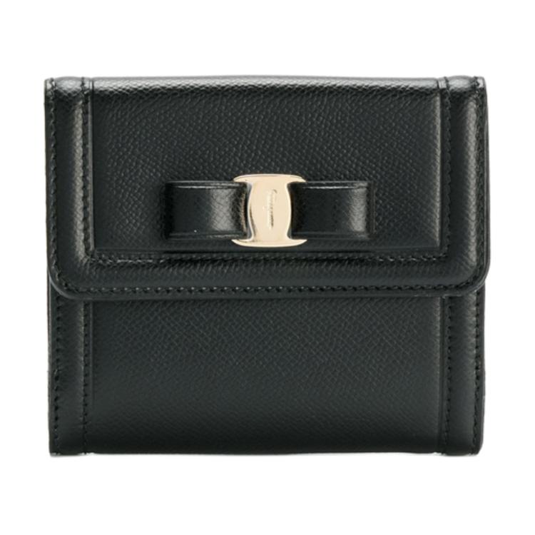 

Кожаный кошелек для монет женский черный Ferragamo, Box(Set+Box)