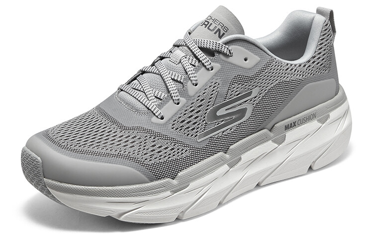 Кроссовки для бега Max Cushioning для мужчин с низким верхом, серебристо-белые Skechers — фото 3