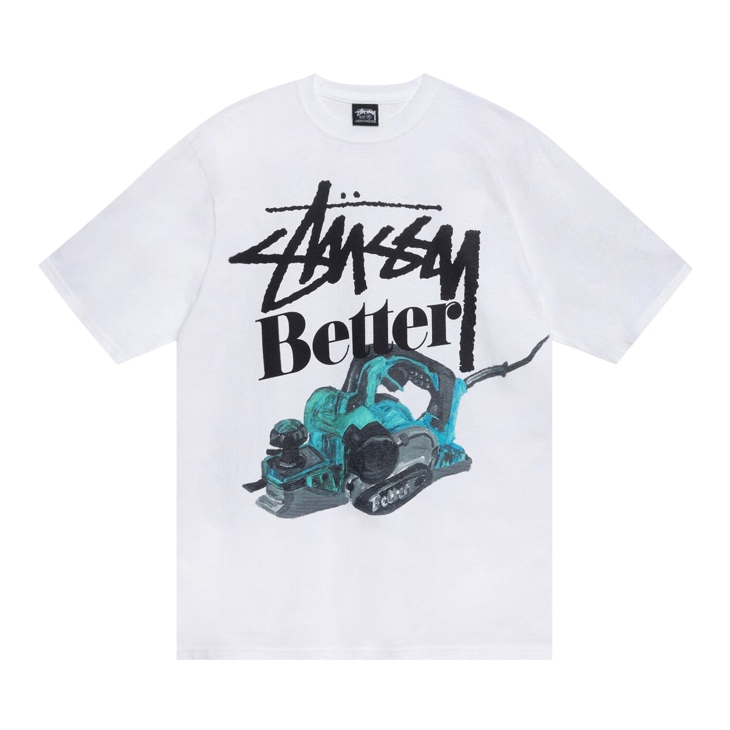 

Футболка Stussy x Better Gift Shop построена лучше, белая, Белый, Футболка Stussy x Better Gift Shop построена лучше, белая