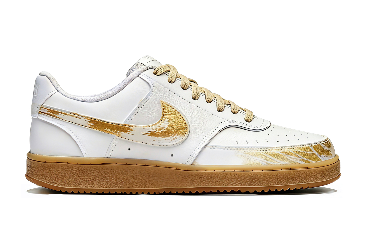 Nike Кроссовки Court Vision 1 Low top Unisex White Gold — фото 4