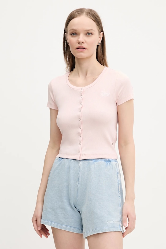 

Футболка Guess Jeans, розовый