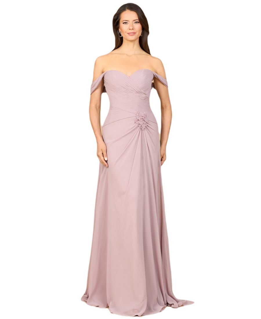 

Женское шифоновое платье с открытыми плечами Lara, Dusty rose