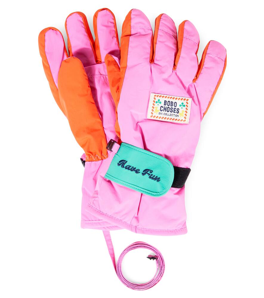 

Перчатки с цветными вставками Logo Bobo Choses, Fuchsia