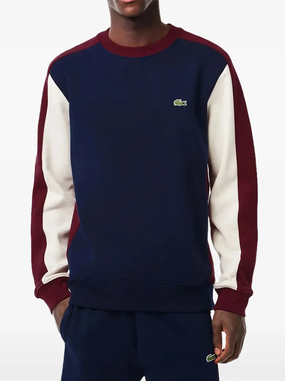 Толстовка с логотипом в стиле колорблок Lacoste, синий