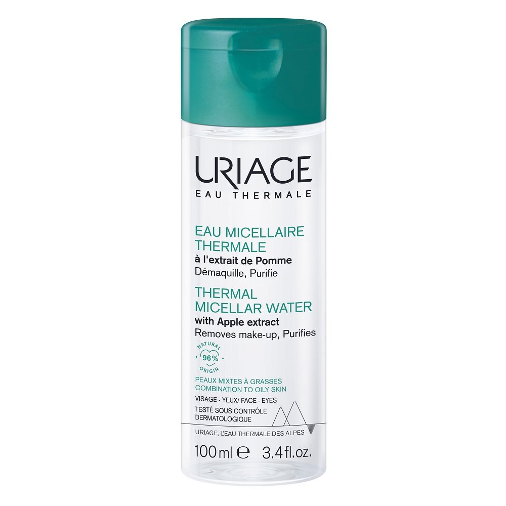 

Uriage, Thermal Micellar Water, мицеллярная жидкость с экстрактом яблока для комбинированной и жирной кожи, 100 мл