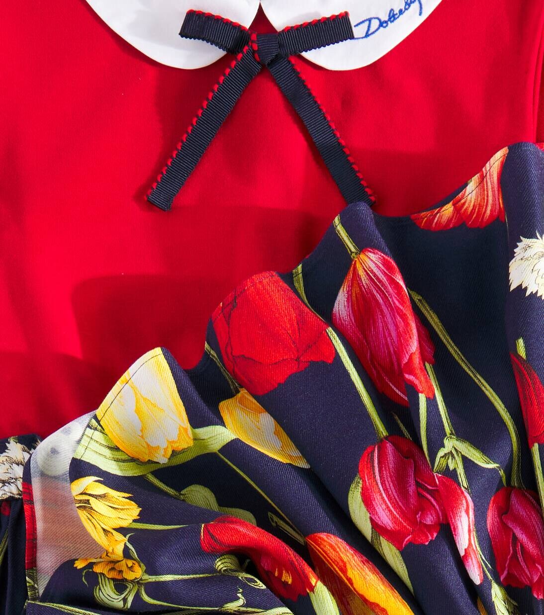 Цветочное платье Dolce&Gabbana Kids, цвет variante abbinata — фото 3