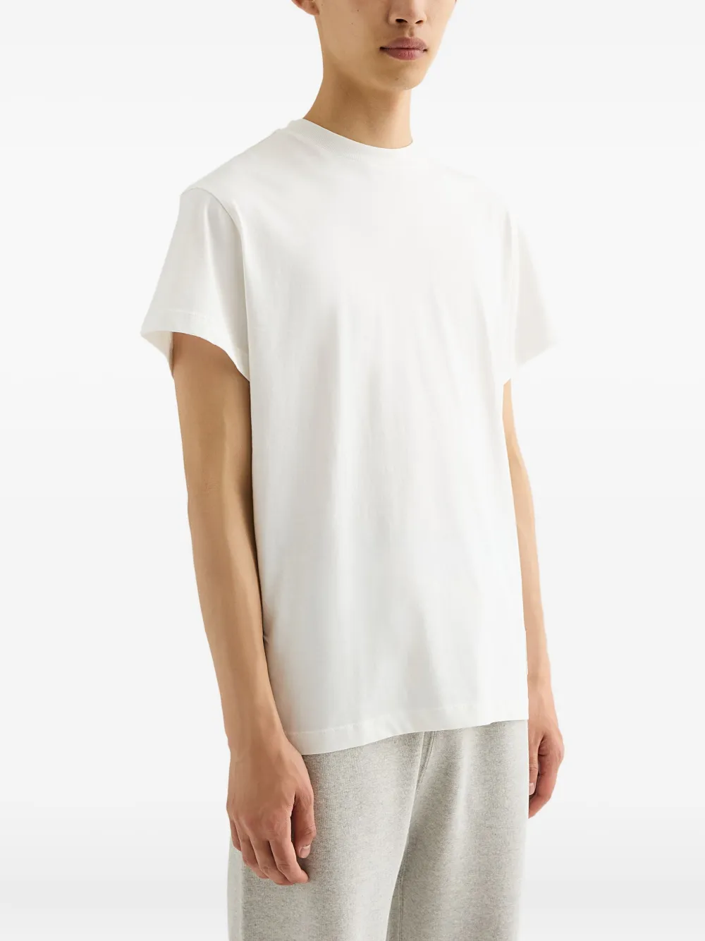 Футболка с нашивкой-логотипом (комплект из трех) JIL SANDER, серый — фото 4
