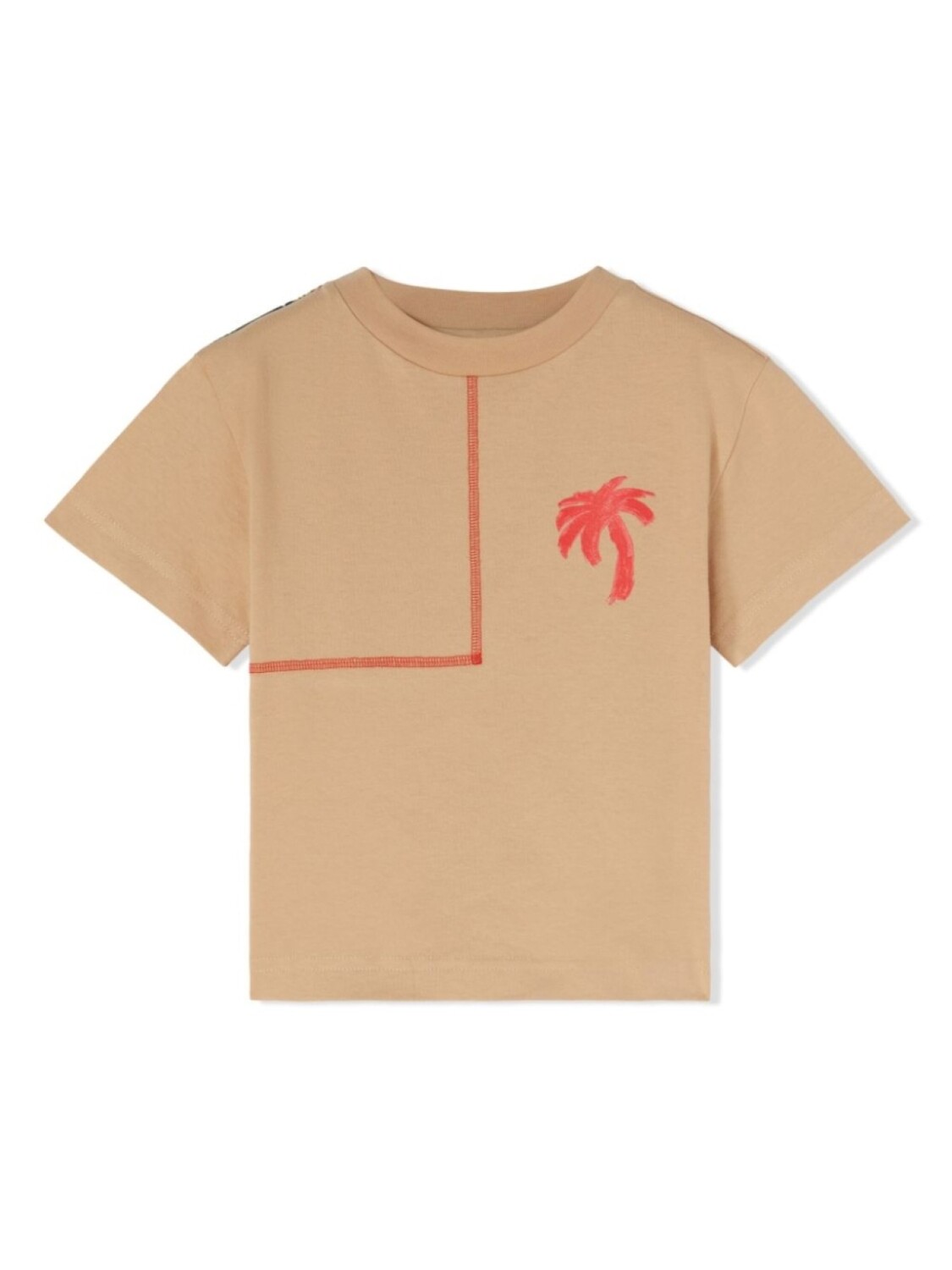 

Palm Angels Kids футболка с логотипом, нейтральный цвет
