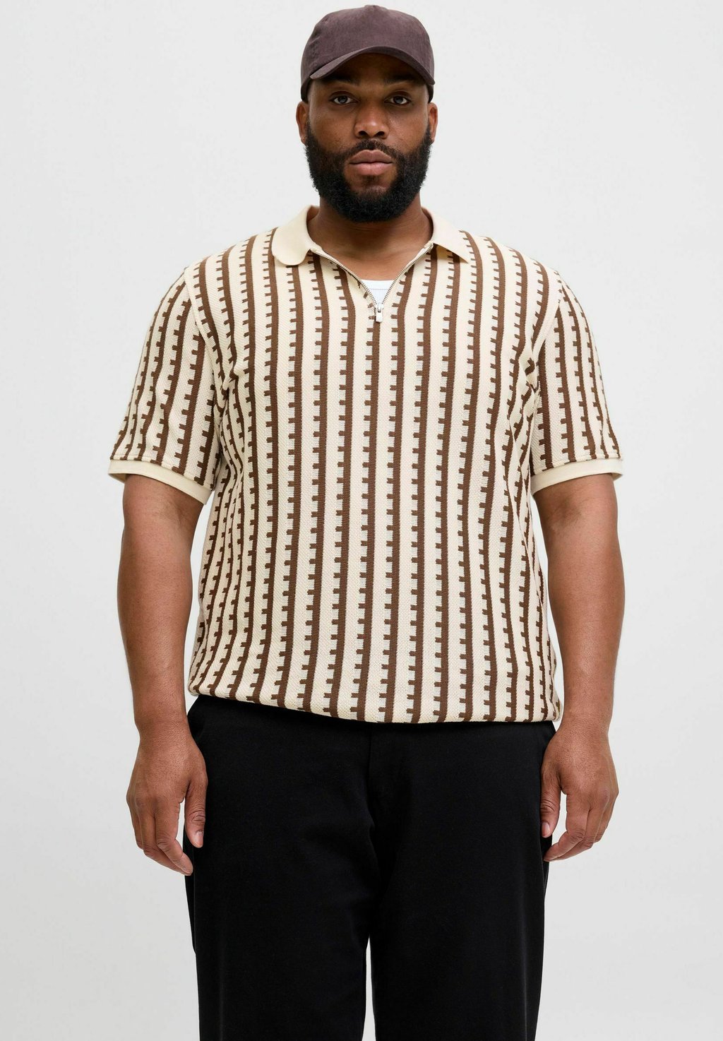 

Рубашка поло PLUS SIZE GESTREIFT Jack & Jones, бежевый
