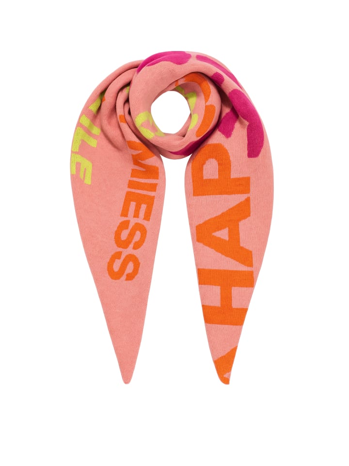 

Faera Шарф с красочной современной надписью розового цвета