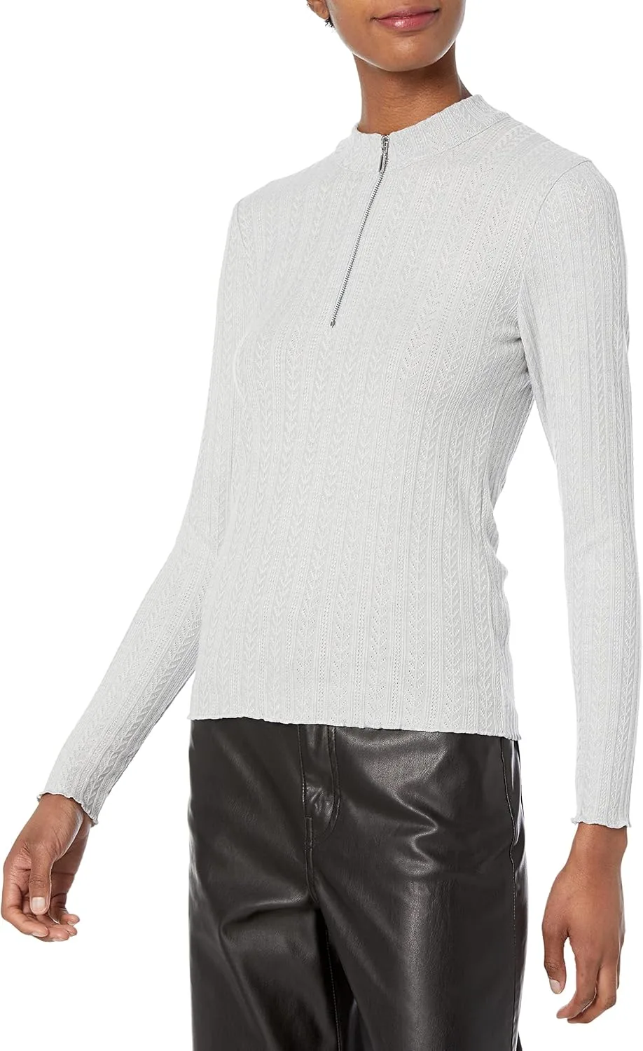 

Club Monaco женская водолазка с длинным рукавом Pointelle