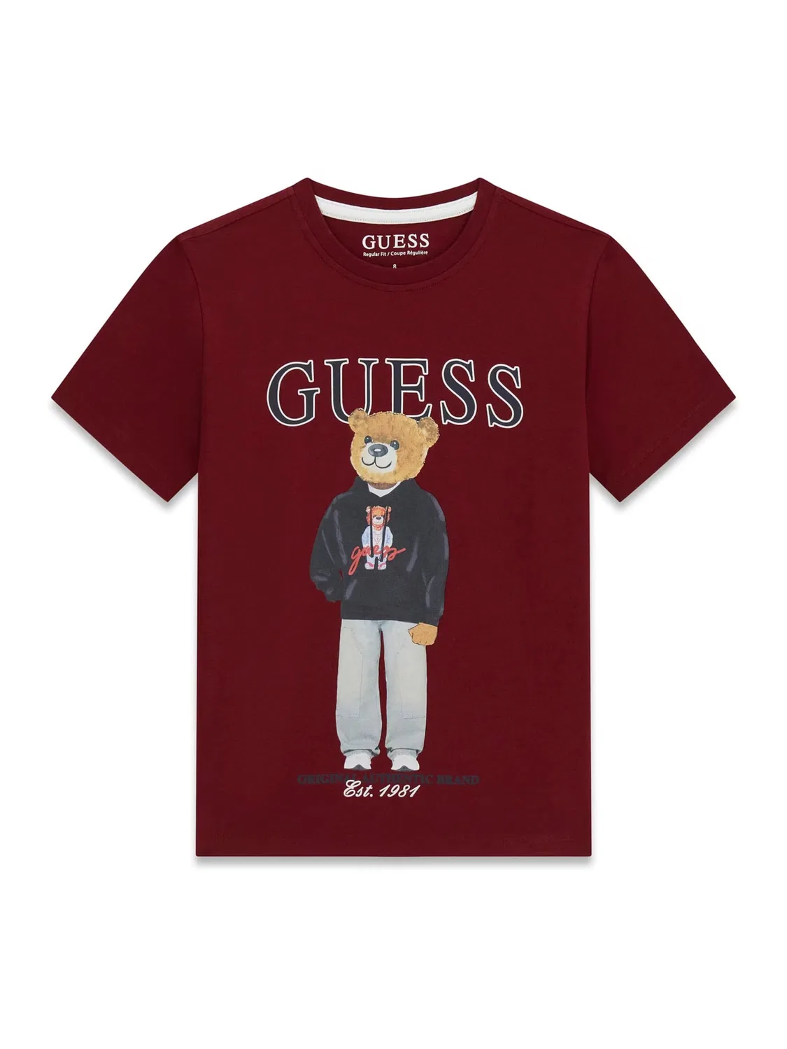 Рубашка Guess темно-красного цвета