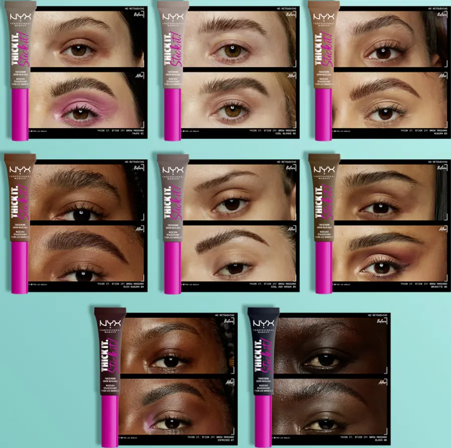 Гель для бровей NYX Professional MakeUp Thick it. Stick it! Brow Mascara 05 Cool Ash Brown — фото 3