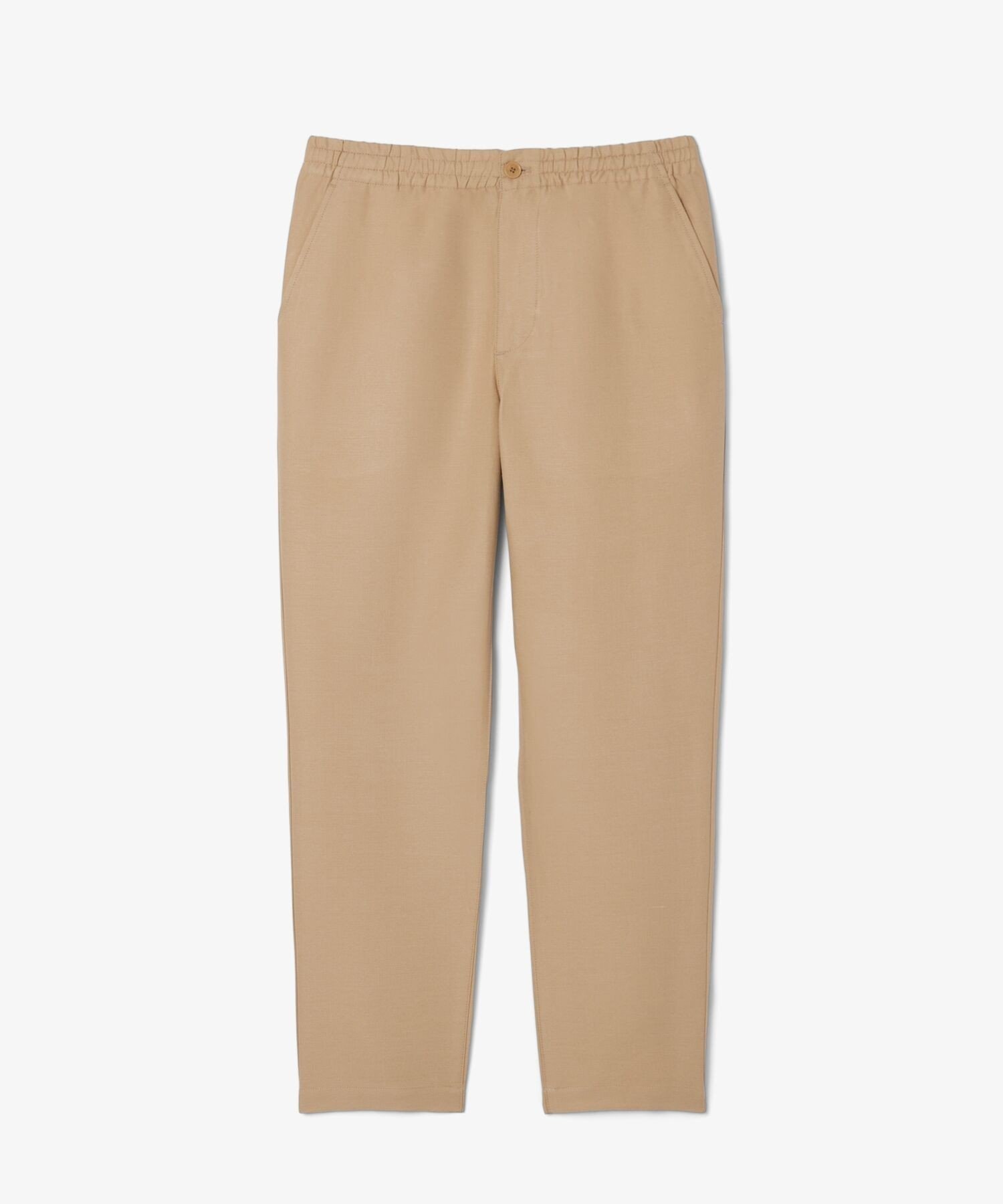Легкие брюки-чинос из льна и вискозы LACOSTE, Beige