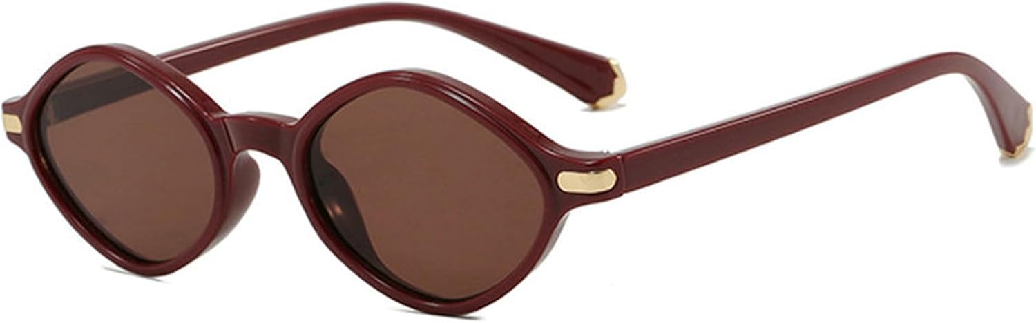 

Солнцезащитные очки Helena Retro Polygon Oval для женщин, модные очки неправильной формы с защитой от УФ-излучения UV400 для мужчин, черные очки с заклепками, панк-очки UV400, C6