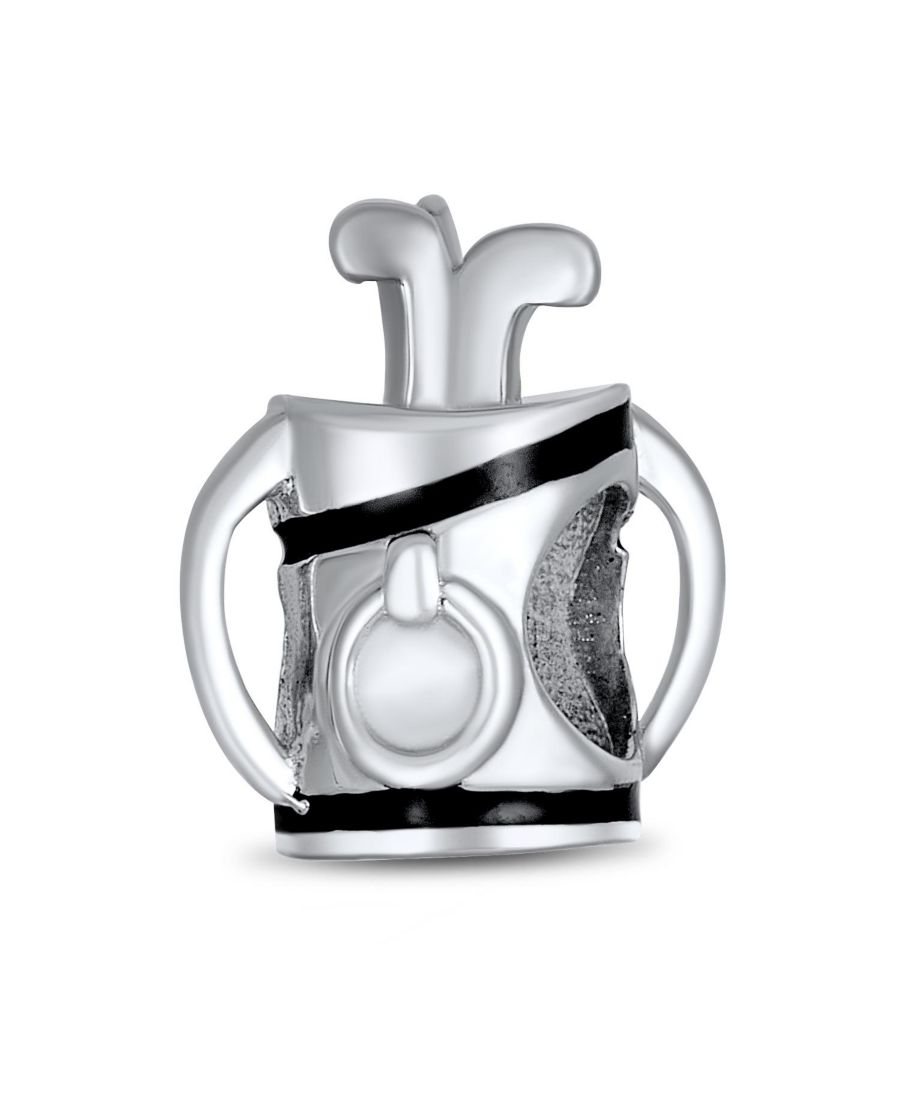 

Подвеска в виде сумки для гольфа и клюшек, серебряная, для европейского браслета Bling Jewelry, Silver