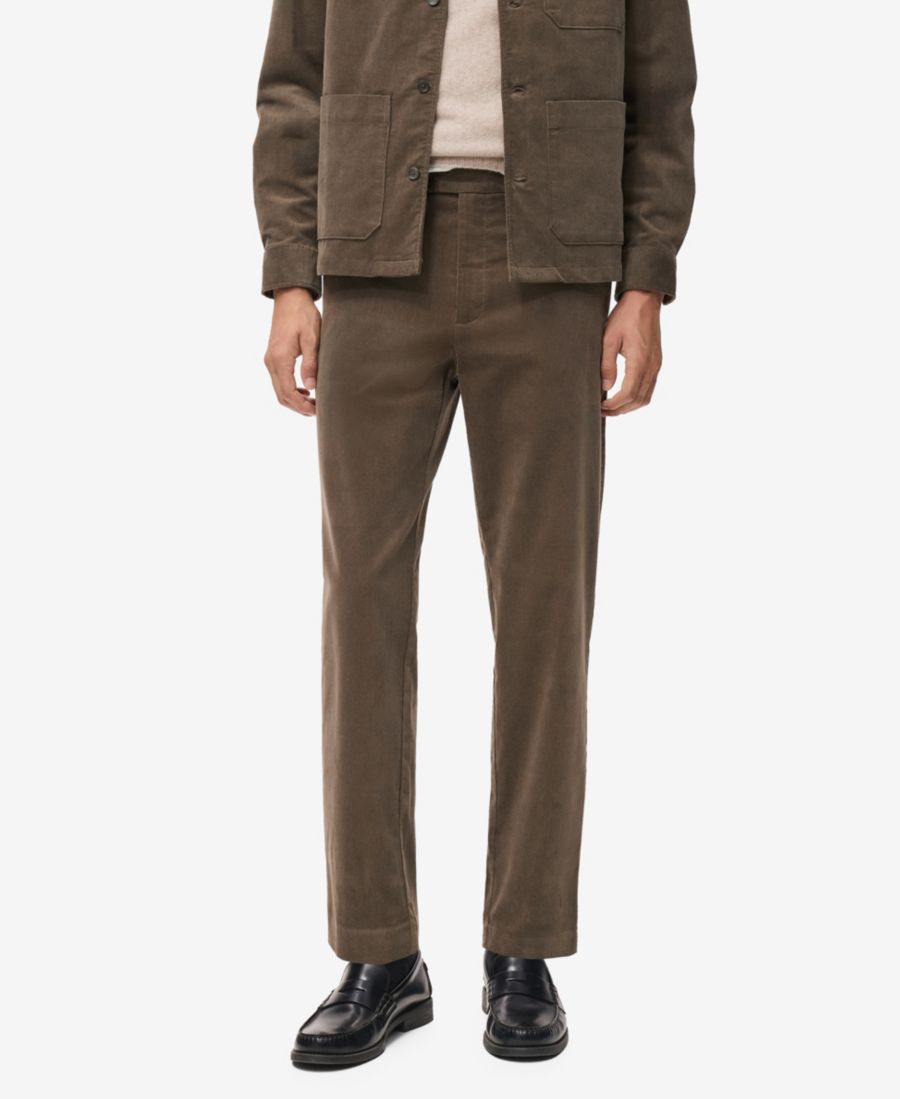 

Мужские брюки из вельвета и хлопка стандартного кроя MANGO, Mink Gray