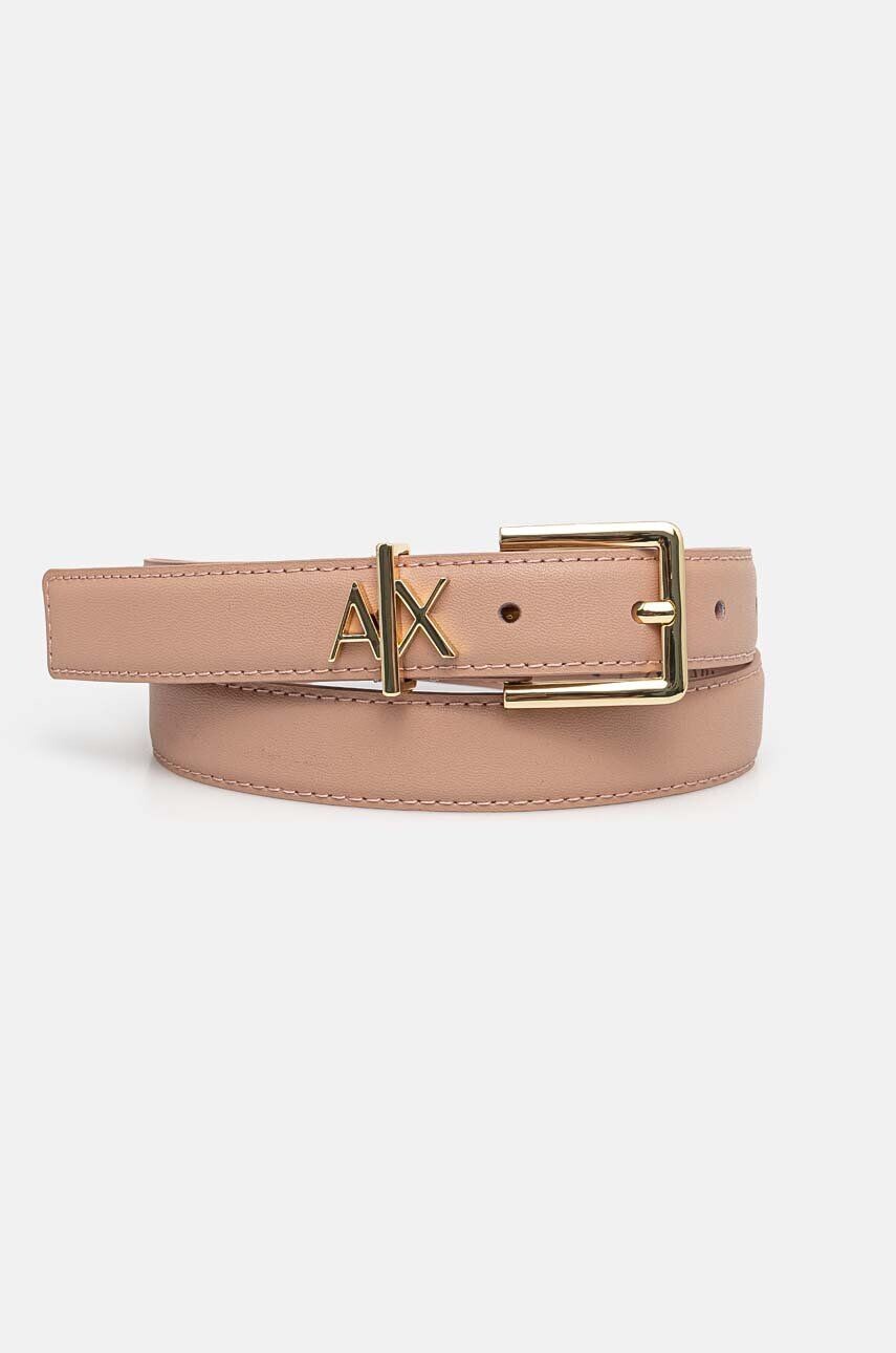 

Кожаный ремень Armani Exchange, розовый