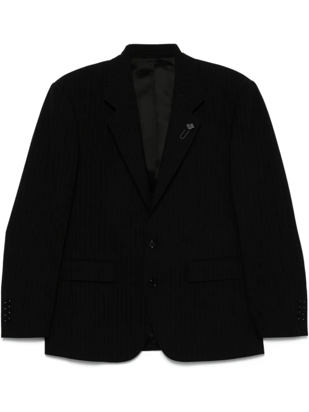 

Пиджак в тонкую полоску от Lardini, черный