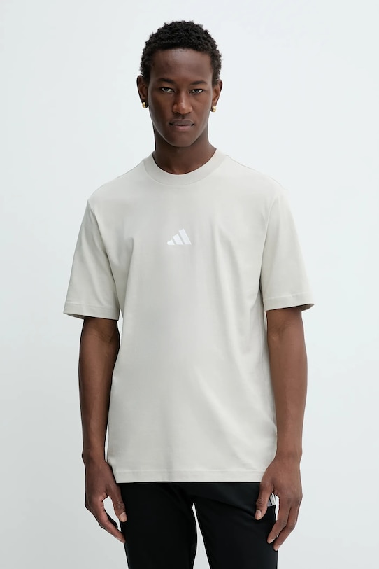 

Хлопковая футболка Essential Adidas, бежевый