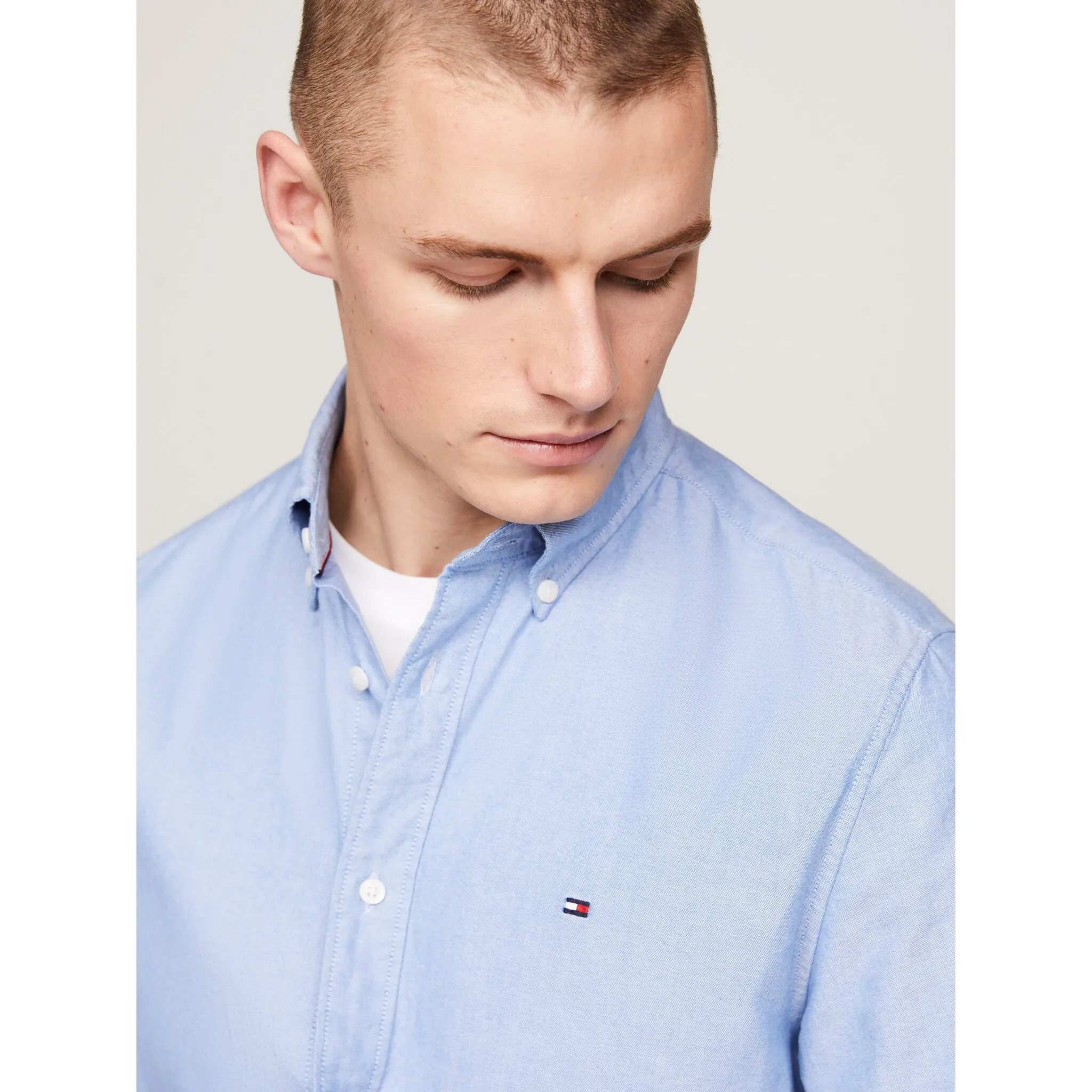 Рубашка с длинными рукавами Tommy Hilfiger "SOLID HERITAGE OXFORD RF SHIRT", цвет Shirt Blue — фото 4