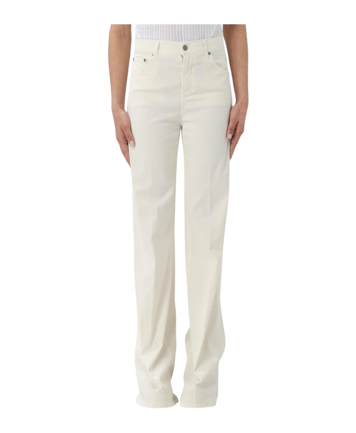 

Хлопковые брюки с широкими штанинами и карманами. Dondup, бежевый