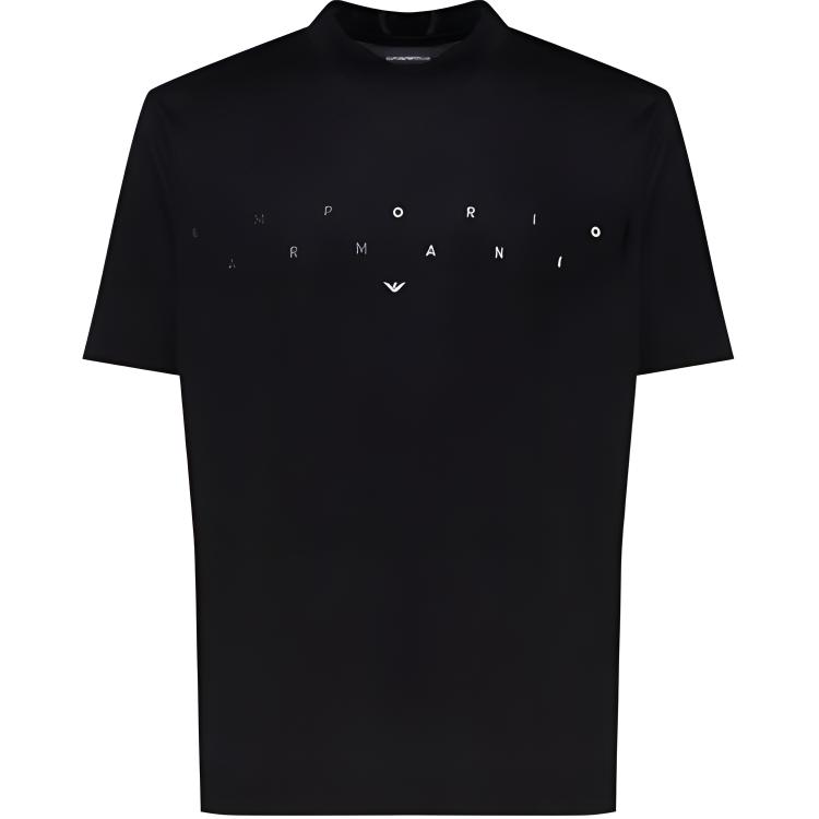 EMPORIO ARMANI Футболка мужская черно-синяя — фото 3
