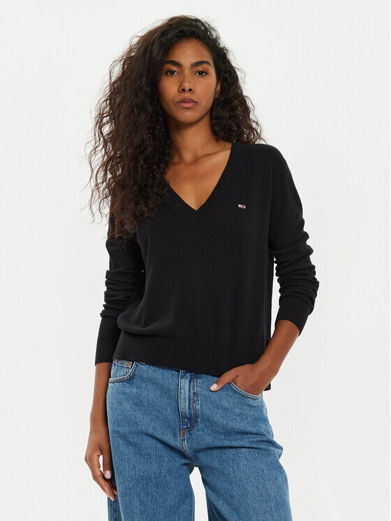 

Свитер обычного кроя Tommy Jeans, черный
