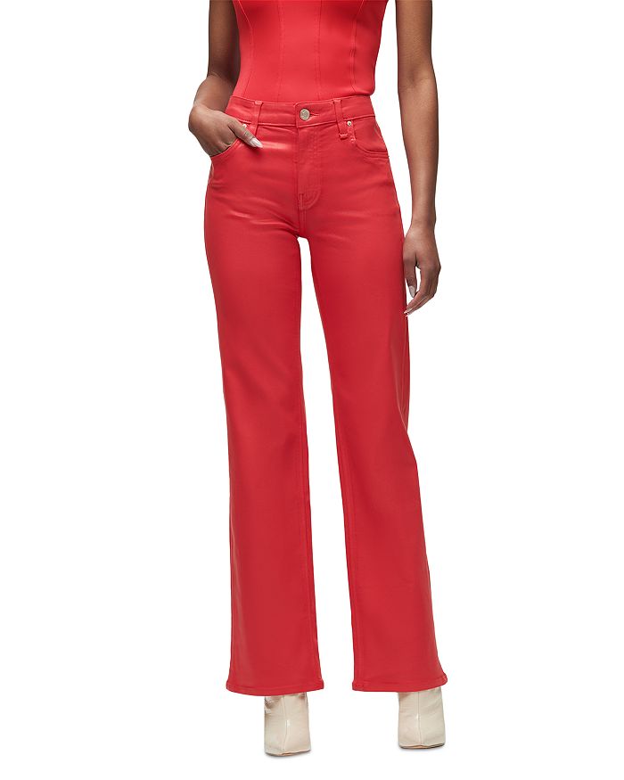 

Джинсы Rosie High Rise Wide Leg в цвете Poinsettia Hudson, красный