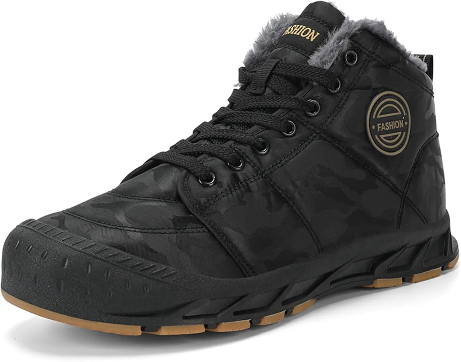 

Мужские зимние ботинки Eliogn, с меховой подкладкой, противоскользящие, теплые, для активного отдыха на улице, водонепроницаемые, ботильоны, синий