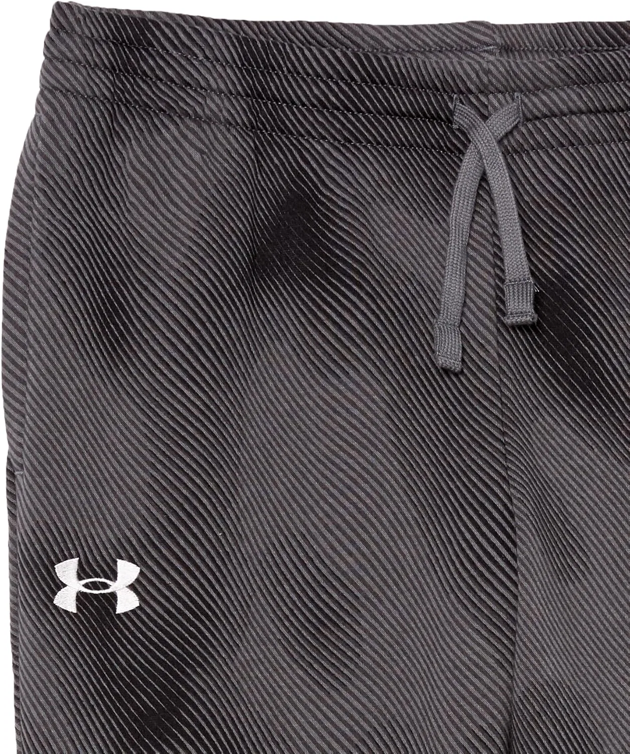 Детские спортивные брюки Under Armour Rival из флиса с принтом, (001) Black//White — фото 3