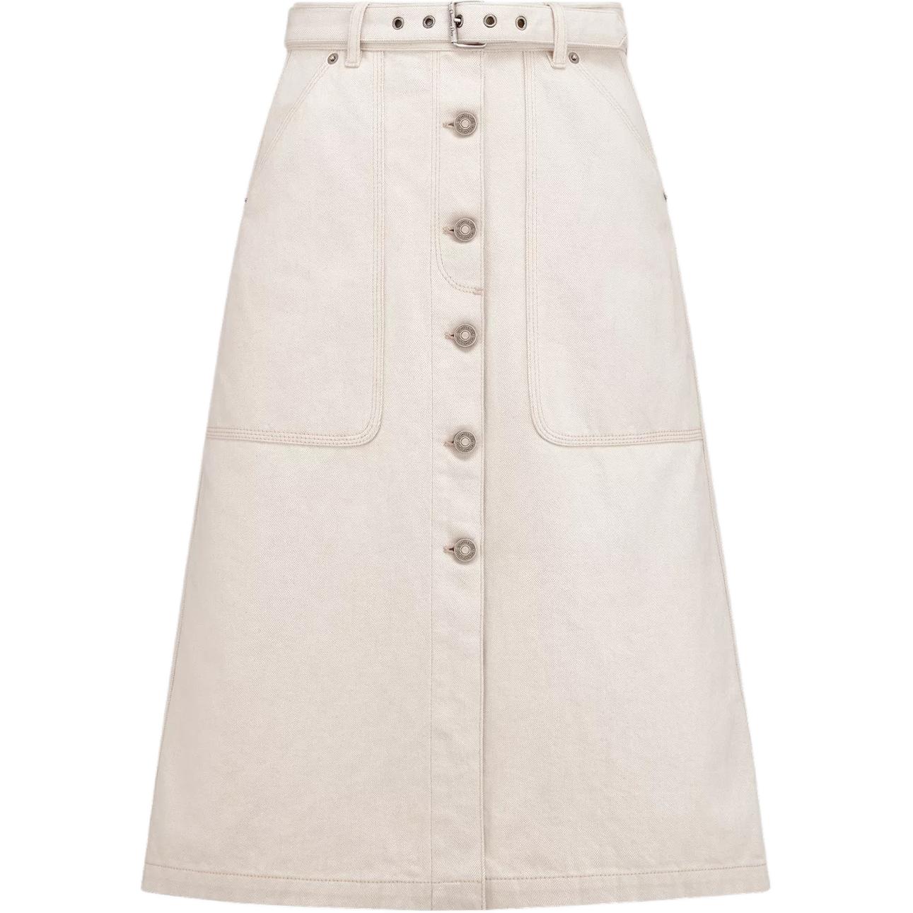 

DIOR SS25 Casual Long Skirt Women's Ecru