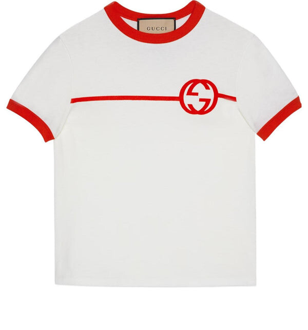 

Футболка cotton jersey printed t-shirt 'off white' Gucci, белый