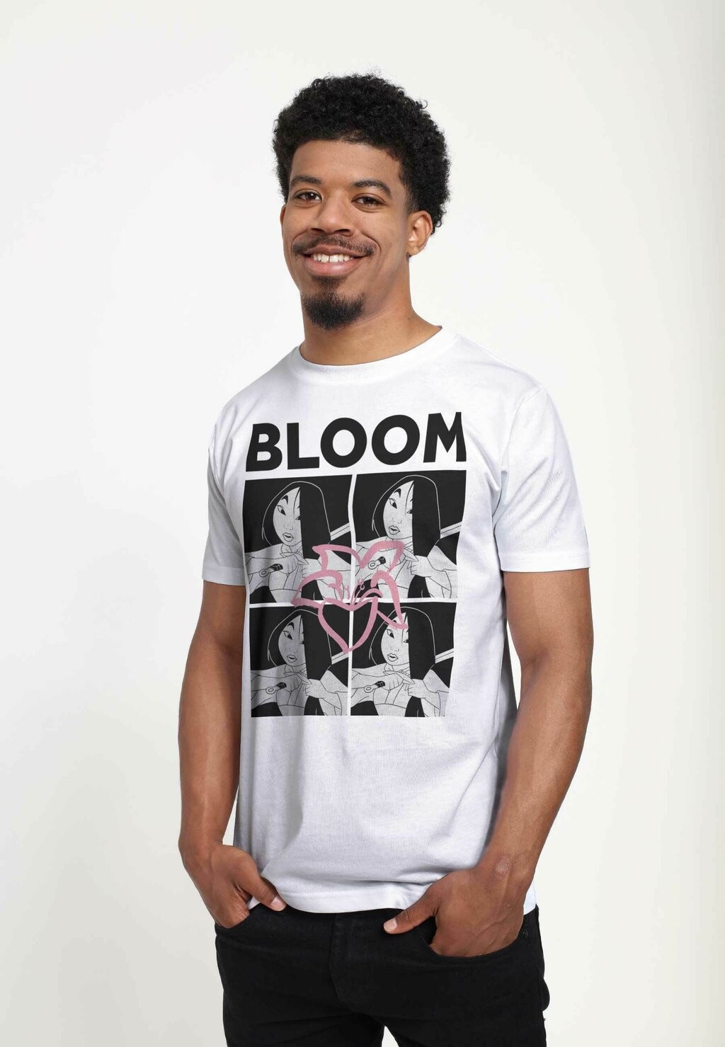 

Футболка с принтом MULAN BLOOM GRID UNISEX Henry Tiger, белый