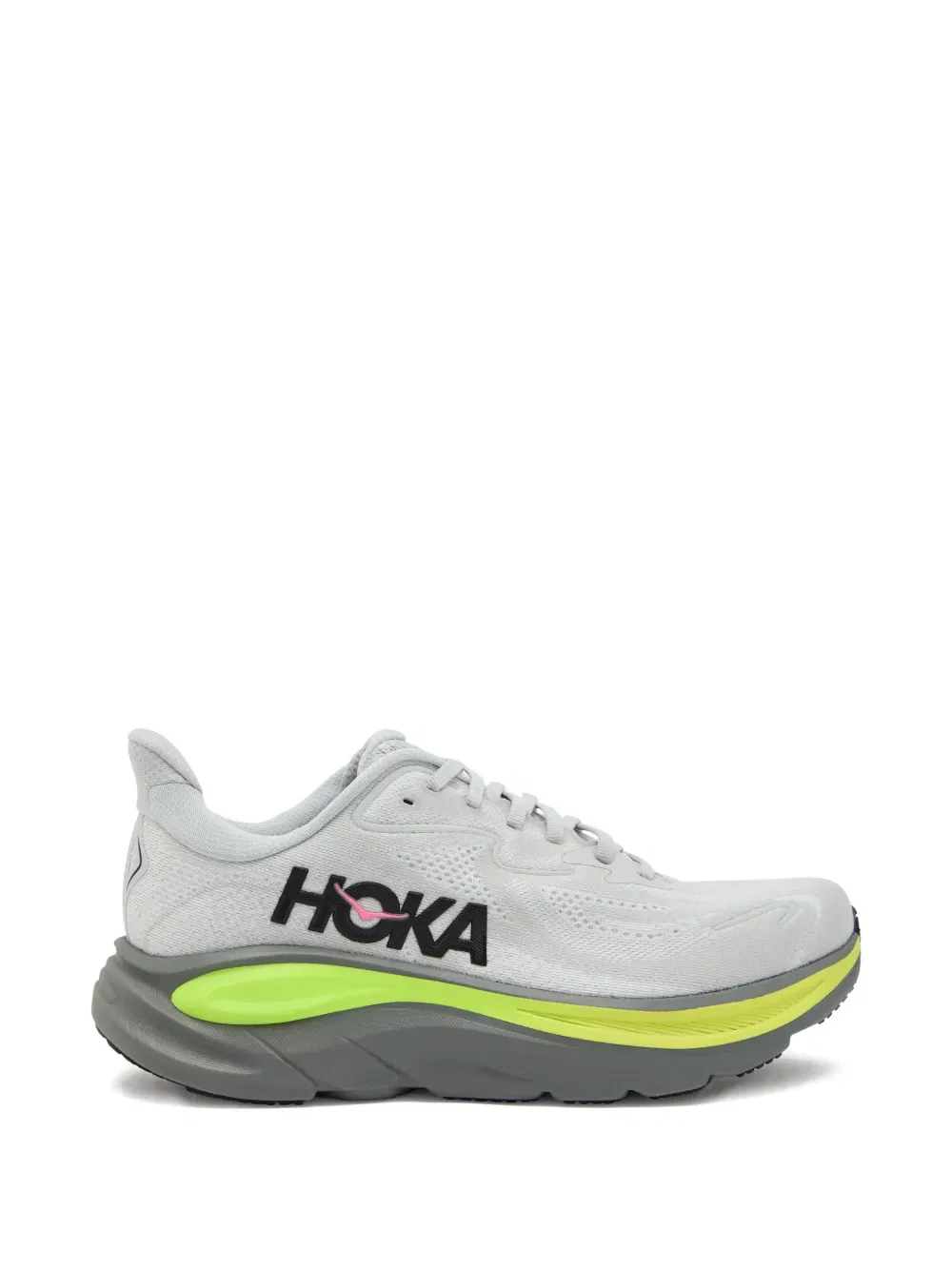 Кроссовки с тисненым логотипом Hoka, серый