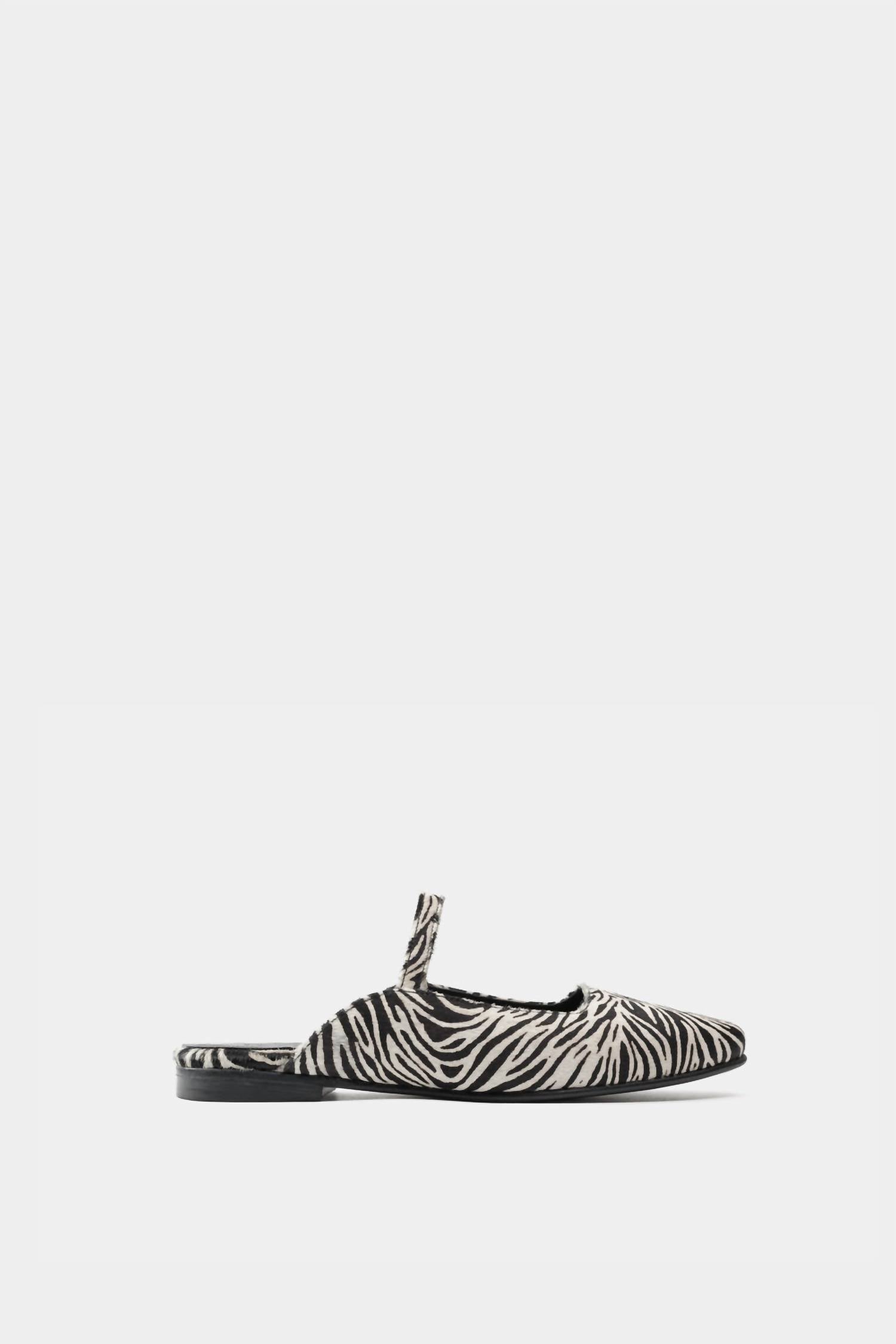 Женские кожаные балетки Mara Sandal в зебре Dante Shoes, Zebra