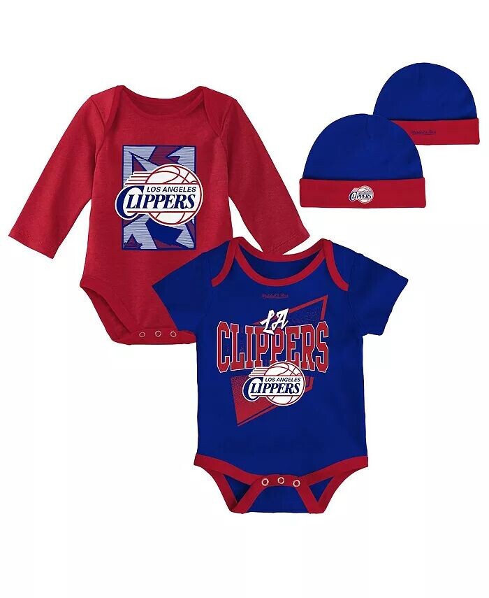 

Комплект из классических боди и шапки с манжетами Royal, красного цвета LA Clippers Hardwood Classics для мальчиков и девочек Mitchell & Ness