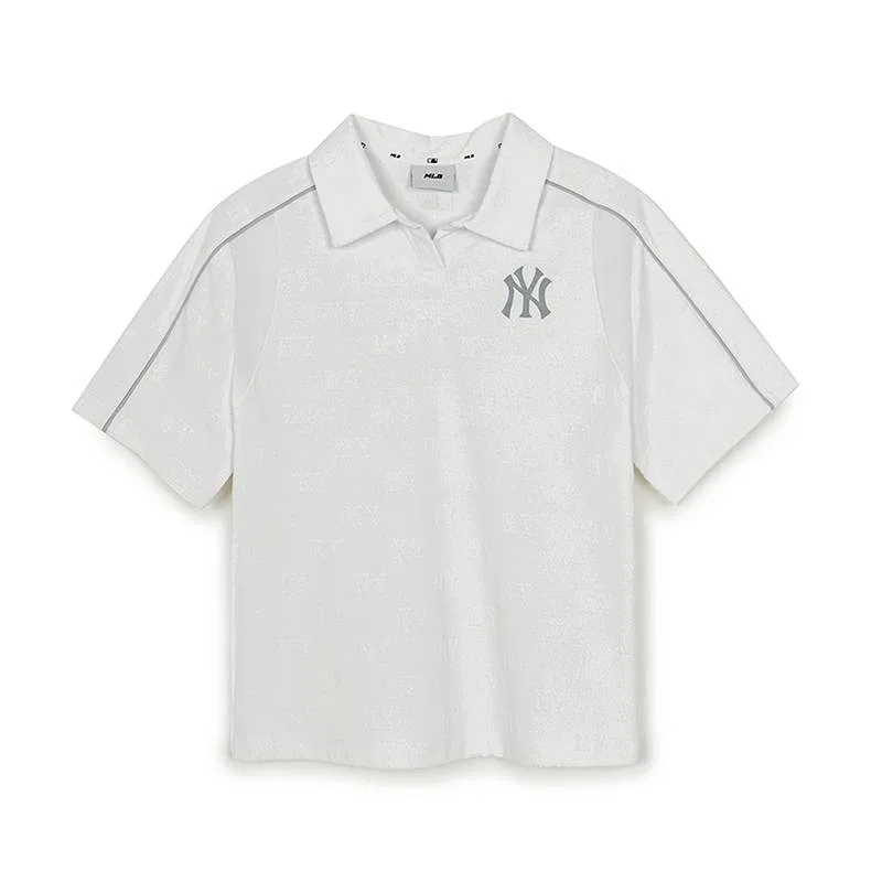 Футболка поло с воротником Moderate MLB KIDS, Gray White
