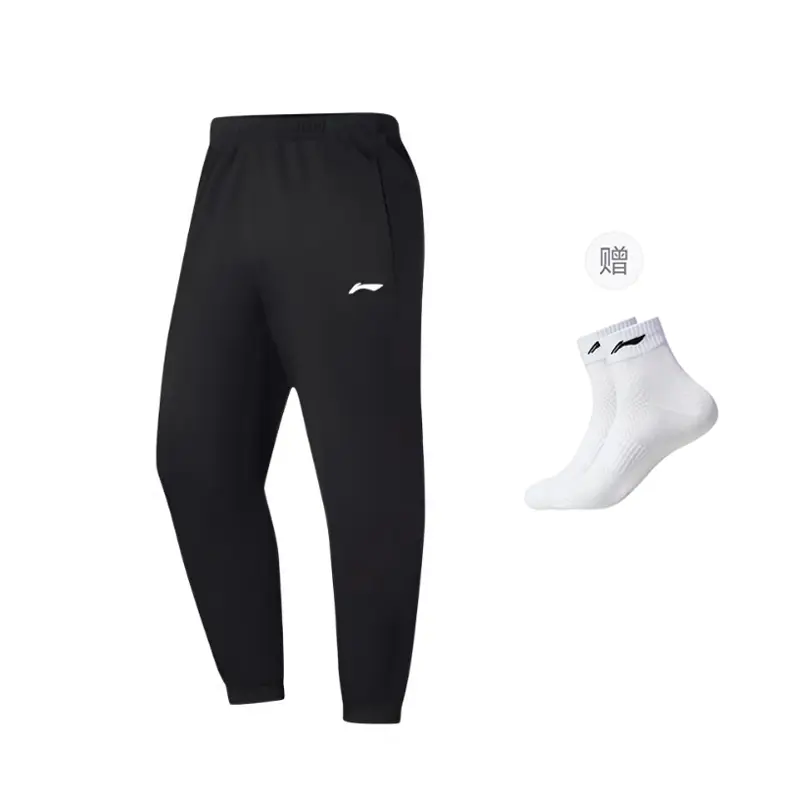 

LiNing Sports Life Collection Брюки повседневные с зауженной талией мужские Li-Ning, черный li-ning socks 1 pack