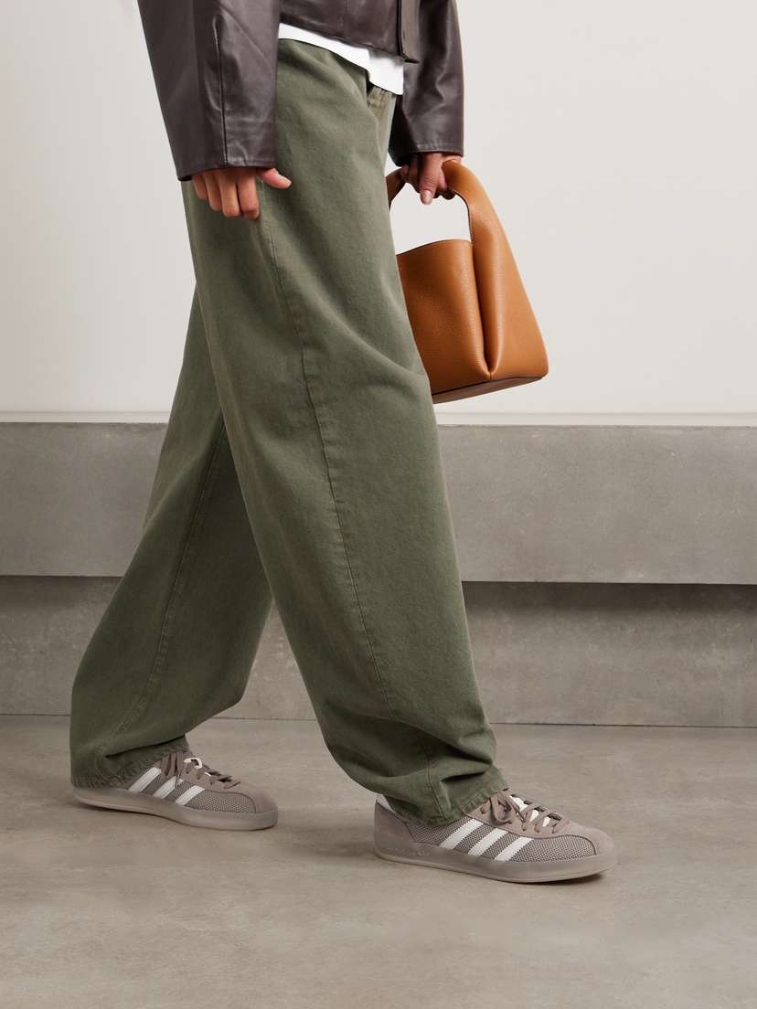 Кроссовки Gazelle Indoor Pro из замши и сетчатой кожи с отделкой Adidas Originals, коричневый — фото 2