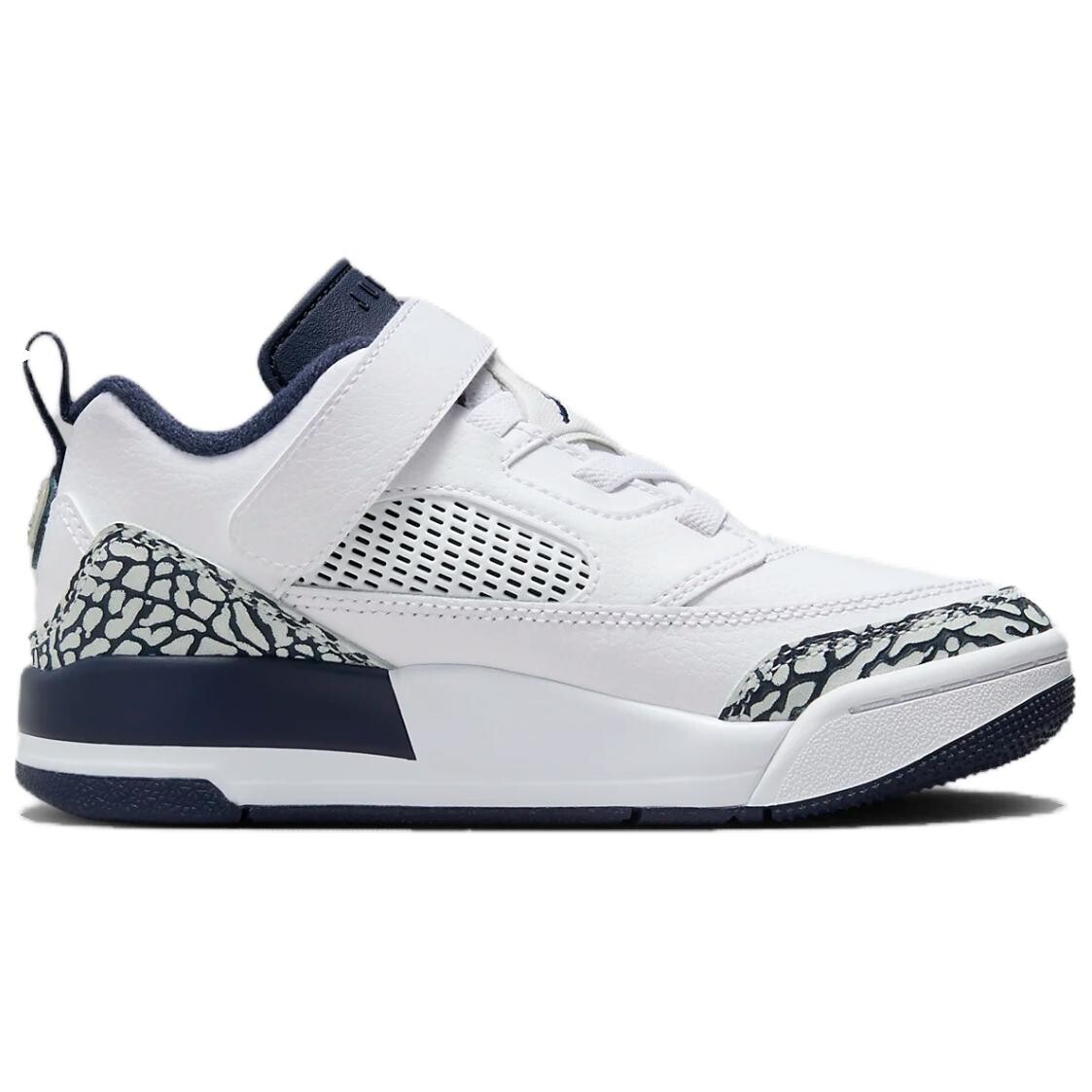 Баскетбольные кроссовки Spizike Kids PS Low-top белые/синие Jordan, белый/синий — фото 2