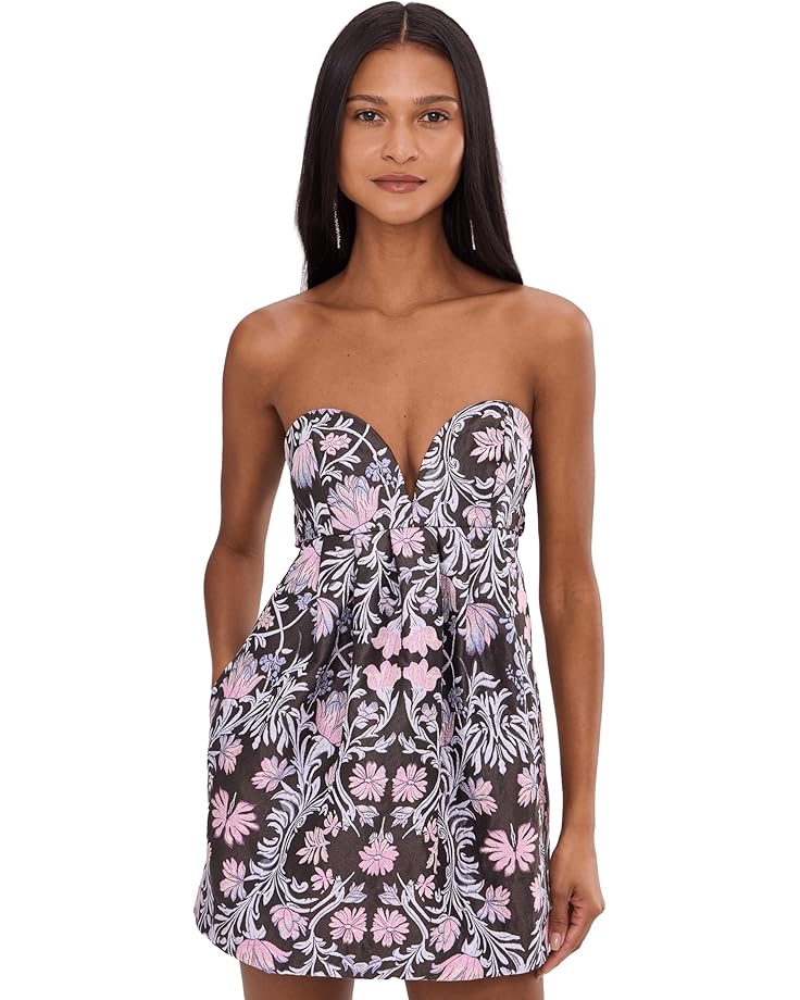 

Женское мини-платье Free People Floreo Jacqaurd, Grey Combo