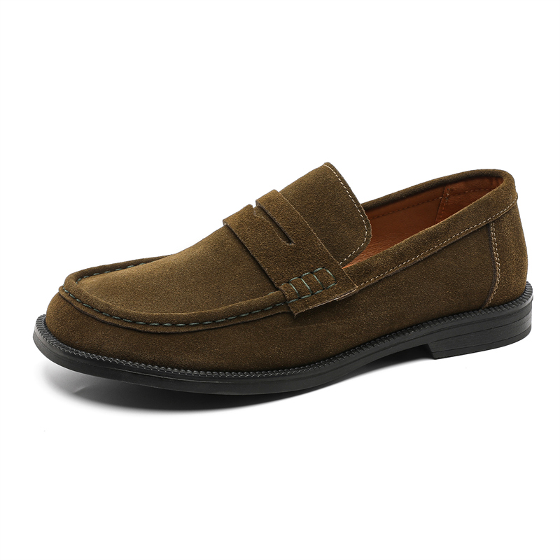 

V05 Мужские лоферы коричневые хаки, цвет Khaki[Men's]