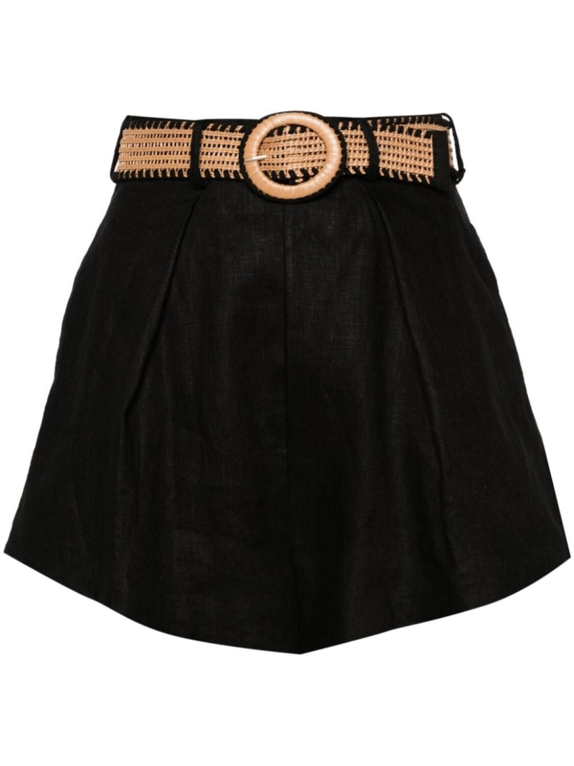

Льняные шорты ZIMMERMANN Halliday Tuck, черный