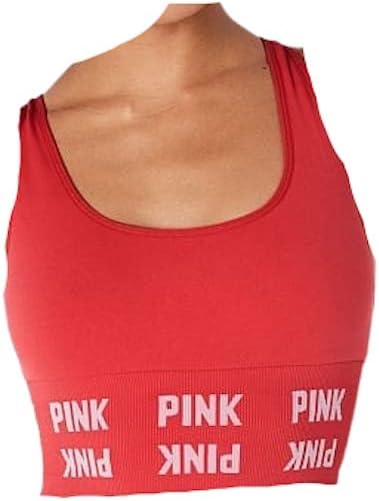 Бюстгальтер Victoria's Secret Pink Active Seamless с круглым вырезом, цвет красный, новый, Red — фото 4