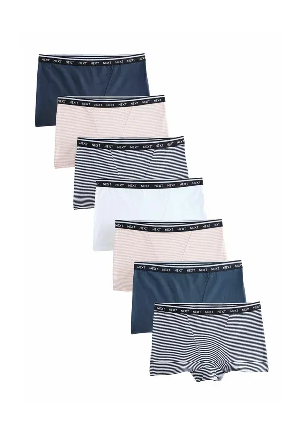 Трусы 7 шт Next, navy/chocolate stripe, темно-синий/шоколадный в полоску