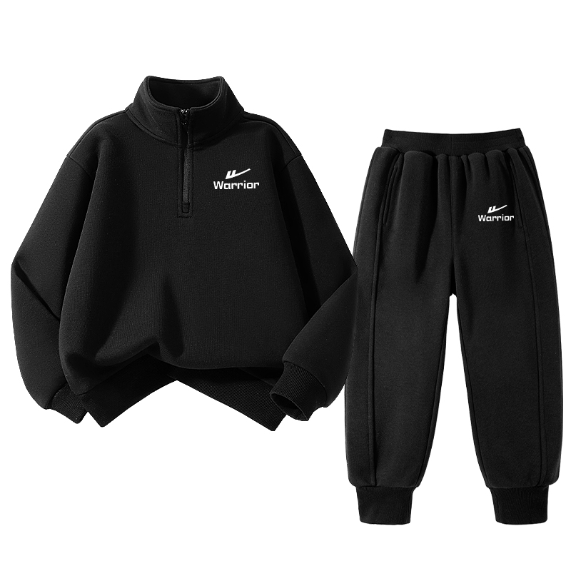 Повседневная спортивная одежда для подростков Warrior, [fall winter fleece-lined]красный/h белый small logo k-черный/h белый small logo k — фото 3